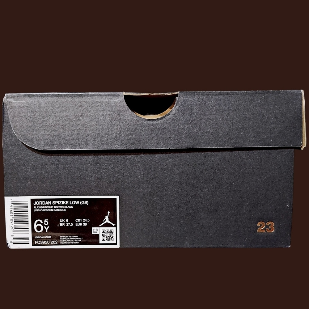 🚻 6.5Y US — Jordan Spizike Low GS 2024 [FLAX/BAROQUE BROWN–BLACK] FQ1759-202 - Picture 9 of 9